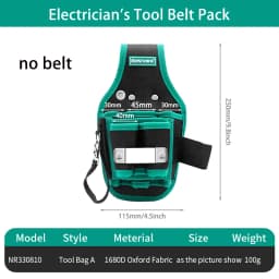 AMR Multi-function Storage Bag Oxford Cloth Waist Pack Hardware Repair Tool Pocket Wrench Pliers Electrician Household Belt
