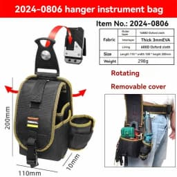 NAKIOO Nail Screw Storage Bag with Buckle Quick Hanging Can Tighten Tool Bag for Carpenter Electrician Cylinder