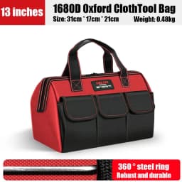1680D Oxford Cloth Tool Bag Professional Electrician Wrench Waterproof Working Multifunction Organizing Storage Tool Bag