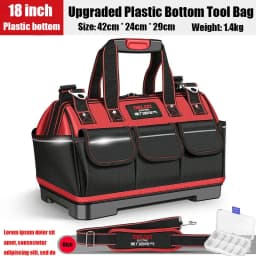 1680D Oxford Cloth Tool Bag Professional Electrician Wrench Waterproof Working Multifunction Organizing Storage Tool Bag