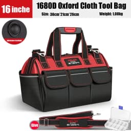 1680D Oxford Cloth Tool Bag Professional Electrician Wrench Waterproof Working Multifunction Organizing Storage Tool Bag