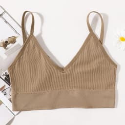 Seamless Bras For Women U-Back Sports Crop Top Sexy Lingerie Non-wire Thin Strap Ribbed No Pads Underwear V Neck Intimates M-XL