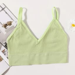 Seamless Bras For Women U-Back Sports Crop Top Sexy Lingerie Non-wire Thin Strap Ribbed No Pads Underwear V Neck Intimates M-XL