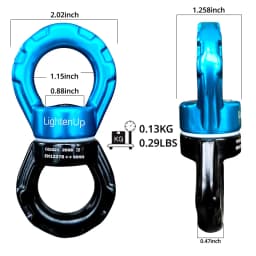 Aviation Aluminum Alloy Swivel Ring Tree Swing Hook Hammock Chair Hanging Kit Rotating Device Indoor Outdoor