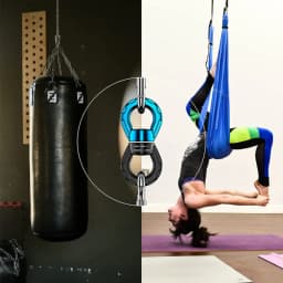 Aviation Aluminum Alloy Swivel Ring Tree Swing Hook Hammock Chair Hanging Kit Rotating Device Indoor Outdoor