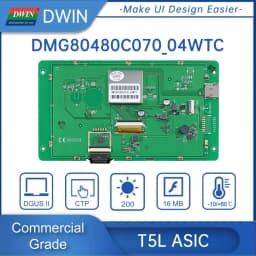 DWIN 7 Inch LCD Module 800*480 RS232/TTL HMI Commercial Touch Panel Screen Smart UART TFT Display DMG80480C070-04W