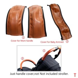 Leather Handle Cover Suitable For Cybex Eezy S Twist(+) 2 Stroller Pram Sleeve Case Armrest Cover Stroller Accessories
