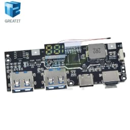 QC4.0 QC3.0 LED Dual USB 5V 4.5A 22.5W Micro/Type-C USB Mobile Power Bank 18650 Charging Module Temperature / Circuit Protection