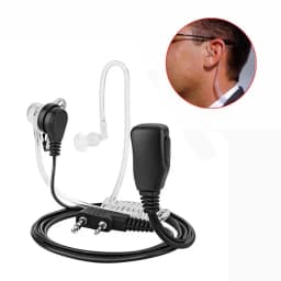 2 Pin PTT MIC Headset Baofeng Acoustic Air Tube Microphone Earphone Earpiece For EMF Anti Radiation Walkie Talkie Radio
