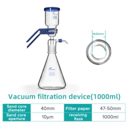 JOANLAB 1000ml Vacuum Filter Apparatus Lab Equipment Glass Filter Sand Core Liquid Solvent Membrane Filter With Rubber Tube