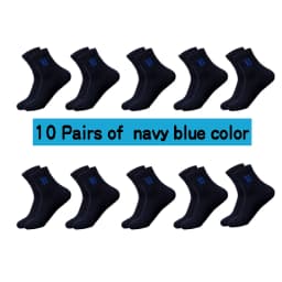20Pcs=10Pairs High Quality Men Socks Cotton Breathable Sweat-Absorbent Middle Tuble Black Socks Deodorant Business Men Gift Sock