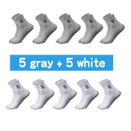 20Pcs=10Pairs High Quality Men Socks Cotton Breathable Sweat-Absorbent Middle Tuble Black Socks Deodorant Business Men Gift Sock