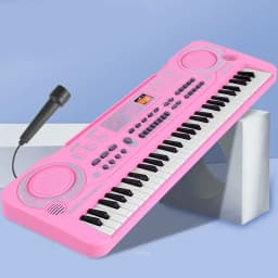 Kids Electronic Piano Keyboard Portable 61 Keys Organ with Microphone Education Toys Musical Instrument Gift for Child Beginner