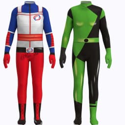 Adult Kids Henry Danger Cosplay Costume Kim Possible Shego Jumpsuit Outfit For Baby Boy Girls Women Halloween Carnival Suit