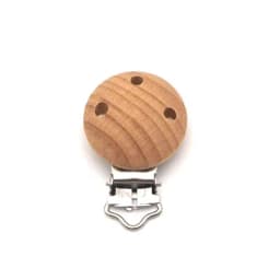 5Pcs Wooden Rainbow Bear Flower Cart Heart Shaped Bird Elephant Round Star Clip Free DIY Baby Natural Pacifier Chain Accessories