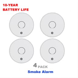 V-Come Standalone Smoke Alarms for Home, 10-Year Battery Photoelectric Smoke Detector, EN14604 AS3786 , VS02