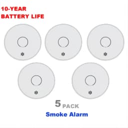 V-Come Standalone Smoke Alarms for Home, 10-Year Battery Photoelectric Smoke Detector, EN14604 AS3786 , VS02