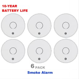 V-Come Standalone Smoke Alarms for Home, 10-Year Battery Photoelectric Smoke Detector, EN14604 AS3786 , VS02