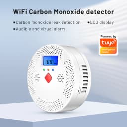 Tuya WiFi Smart Carbon Monoxide Detector Alarm 85dB Sound Warning LCD Digital Display Home Indoor Real-Time CO Monitor