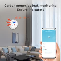 Tuya WiFi Smart Carbon Monoxide Detector Alarm 85dB Sound Warning LCD Digital Display Home Indoor Real-Time CO Monitor