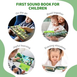 Kids Electronic Audio Books with Melody & Lights Drum Sounds Animals Cognitive Books Interactive Pre-school Educational Toys