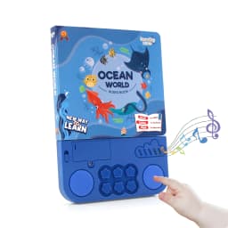 Kids Electronic Audio Books with Melody & Lights Drum Sounds Animals Cognitive Books Interactive Pre-school Educational Toys