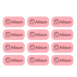 12Pcs 24*50MM Personalized Leather Name Labels Washable Iron On Tags Sicker Custom Handmade Clothing Fabric Label Sewing Logo