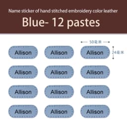 12Pcs 24*50MM Personalized Leather Name Labels Washable Iron On Tags Sicker Custom Handmade Clothing Fabric Label Sewing Logo