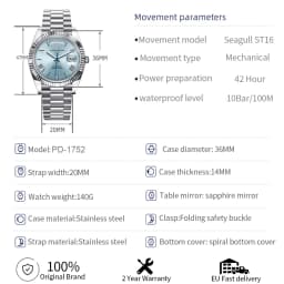 2026 New PAGANI DESIGN Men's Watches Mechanical Automatic Watch for Men Top Brand Luxury Sapphire Stainless Steel Reloj Hombre
