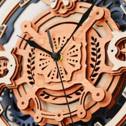 Robotime Romantic Note Wall Clock 3D Wooden Puzzle IQ Puzzle Model Building Block Set for Kids Adults Christmas Gift