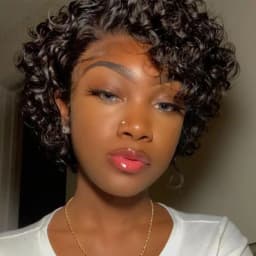 Short Pixie Cut Wig Human Hair 6 Inch 13x1 Brazilian Remy Hair Curly Bob Wig Transparent Lace Wig Preplucked Hairline Yarra