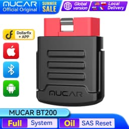 MUCAR BT200 / BT200 Pro OBD2 Scanner Auto Full System Diagnostic Lifetime Free Oil SAS Reset Free 1 Year Car Diagnosis Tools