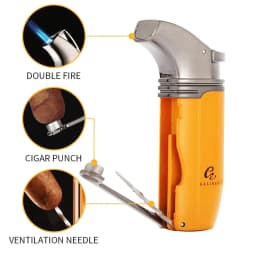 GALINER Puro Travel Ashtray Home Torch Jet Flame Cigar Lighter Smoking Accessories Tobacco Cigar Cutter Charuto Gadgets