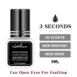 NATUHANA 5ml Eyelash Glue Professional 0.5S Fast Drying Lashes Adhesive Long Lasting Glue for Eyelases Extension