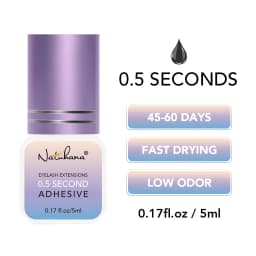 NATUHANA 5ml Eyelash Glue Professional 0.5S Fast Drying Lashes Adhesive Long Lasting Glue for Eyelases Extension
