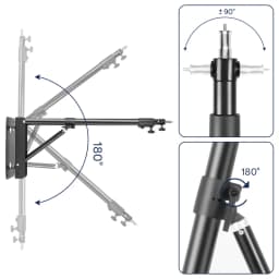 22" LED Ring Light, With 54"/69"Wall Mount Triangle Boom Arm Wireless Remote, Adjustable 3000-6500k Color Temperature Light Kit