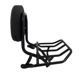PANICAL Motorcycle Passenger Backrest Sissy Bar Luggage Rack Holder Rear Trunk For BMW K1600B K1600 2018-2023 Black Leather