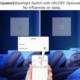 MOES NEW WiFi RF433 Smart Touch Switch 2/3 Way Smart Life/Tuya App Control,Alexa Google Home Voice Control 1/2/3/4 Gang EU