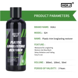 Plastic Restore Agent Long-Lasting Back To Black Gloss Shiny Leather Exterior Repair Refurbishment Paste for Auto HGKJ S24