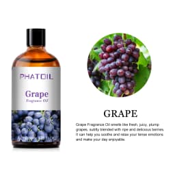 PHATOIL 100ml Coconut & Vanilla Fragrance Oils for Candles Soap Making DIY Aroma Peach Lime Strawberry Mango Cherry Watermelon