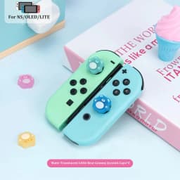 GeekShare Thumb Grips Caps Shiba Inu Silicone NS OLED Handle Rocker Protective Cover for Nintendo Switch Lite Joystick Caps
