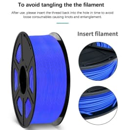 SUNLU PLA 3D Filament 1KG 1.75MM +/-0.02MM No Bubble Arranged Neatly Non-Toxtic Odorlessr Vacuum Packaging PLAPLUS Marble