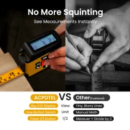 MiLESEEY 2-in-1Digital Reading Tape measure DT20 5m Rechargeable Measurement Tool, for Distance/Area/Volume