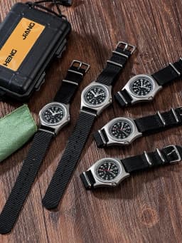 Men's Quartz Watch 38mm Factory Direct Pathfinder MWC Military Army Outdoor Super Luminous100M Matt Steel Finish SM8018A G10