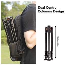 WalkingWay 62.99 Inch Professional High Camera Tripod for DSLR Portable Aluminum Travel Tripod with 360Degree Panorama Ball Head