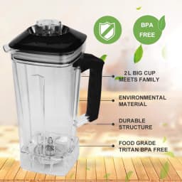 Biolomix BPA Free 2200W Commercial Grade Timer Blender Mixer Heavy Duty Automatic Fruit Food Processor Ice Crusher Smoothies