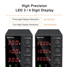 Wanptek 30V 10A DC Power Supply Adjustable Laboratory Power Supplies Voltage Regulator 60V 5A 120V 3A Bench Power Soure