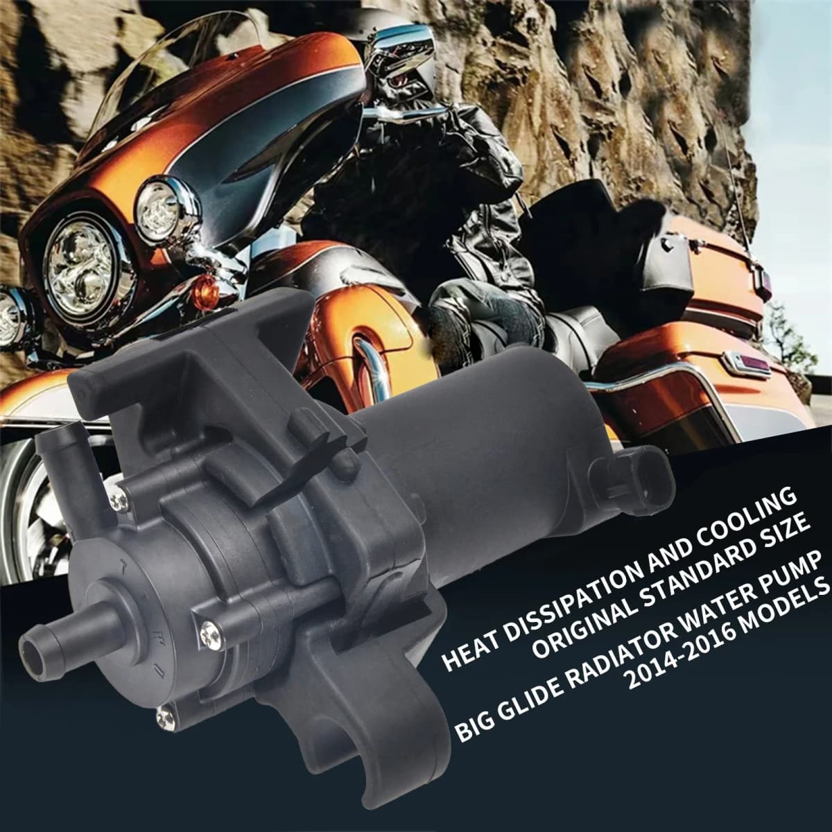 Panical Water Pump Automatic Cooling System Radiator Circulating For Harley-Davidson Water Cooling Motorcycle 2014-2016 Black