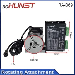 DGHUNST D69 CNC Router Laser Marking Machine Rotary Axis Chuck for Ring Bracelet Jewelry Engraving Auto Lock Rotary Attachment
