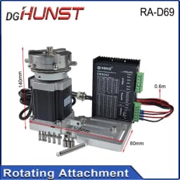 DGHUNST D69 CNC Router Laser Marking Machine Rotary Axis Chuck for Ring Bracelet Jewelry Engraving Auto Lock Rotary Attachment